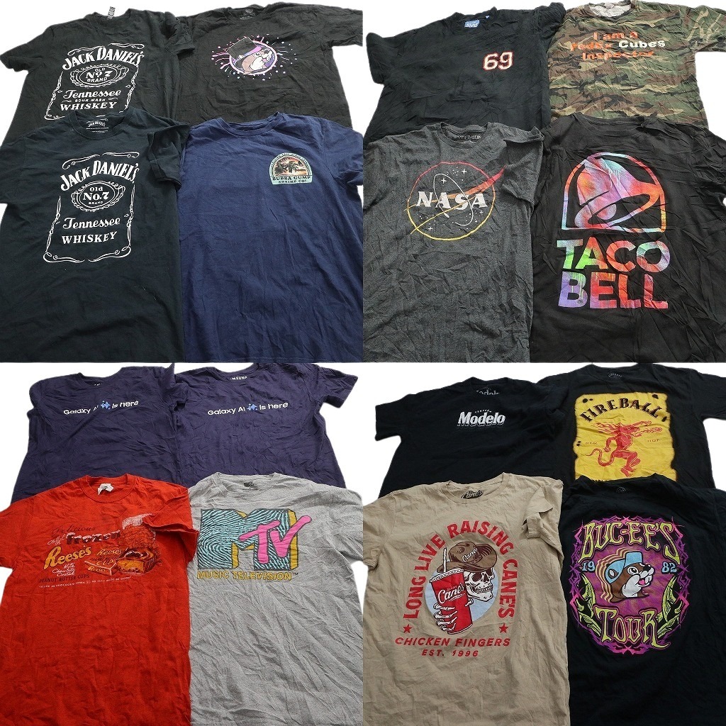 古着卸 まとめ売り 企業 Tシャツ 16枚セット ( メンズ M ) バッキーズ ジャックダニエル タコベル NASA 中古 古着 NF7805｜YAMAHISA USEDCLOTHINGSHOP