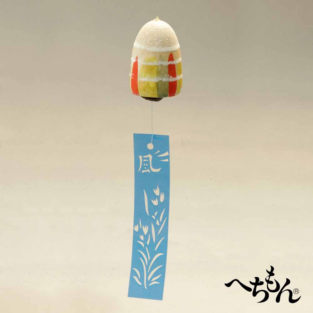 楽天市場 信楽焼 へちもん いろ絵風鈴 鐘 へちもんショップ