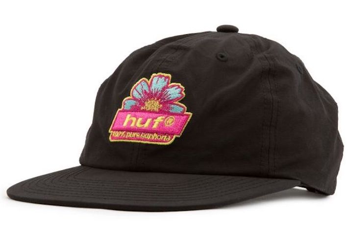 HUF 100% Pure 6 Panel Hat Cap Black キャップ 送料無料