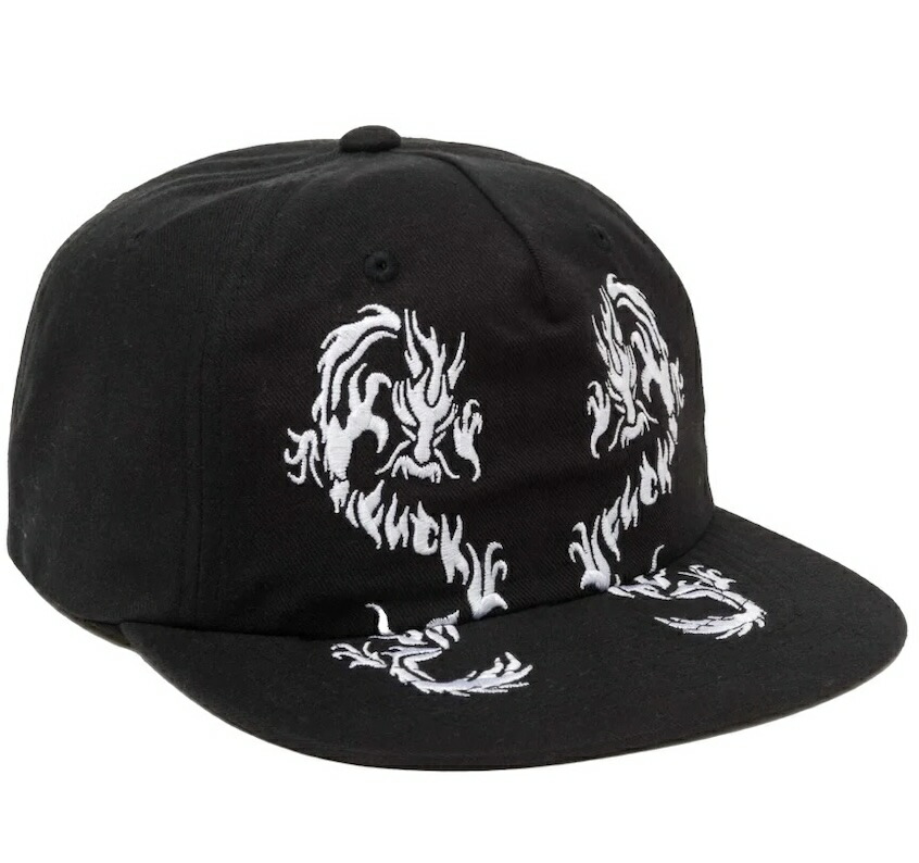 HUF Twin Dragon Snapback Hat Cap Black キャップ 送料無料