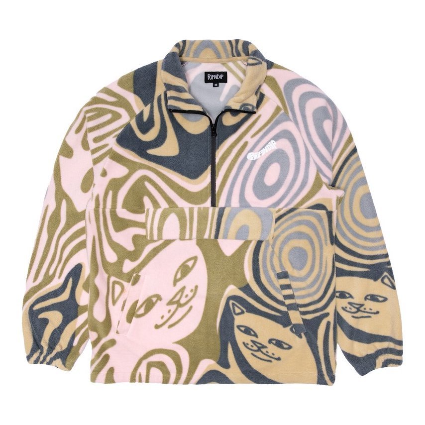 RIPNDIP ハーフジップフリース 楽天市場】リップンディップ RIPNDIP DIZZY BRUSHED FLEECE HALF