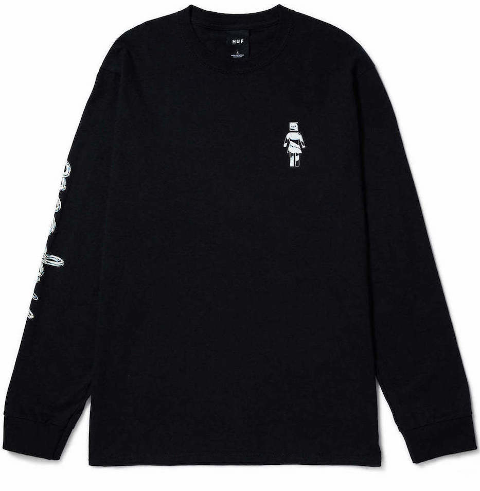 楽天市場】HUF Rogue Wave L/S T-Shirt Black M Tシャツ 送料
