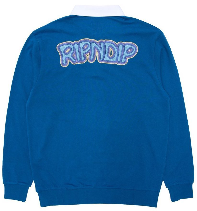 Ripndip Intertwined Long Sleeve Rugby Slate XL ポロシャツ 送料無料