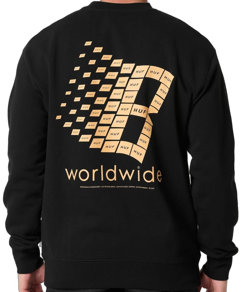 HUF Bronze 56K Crewneck Sweatshirt Black M 調教師 貨物輸送無料