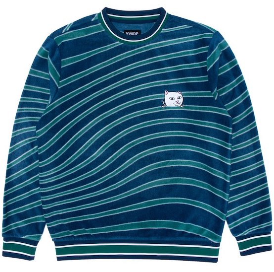 Ripndip Dizzy Nermal Polar Fleece Crewneck Navy/Teal S トレーナー 送料無料