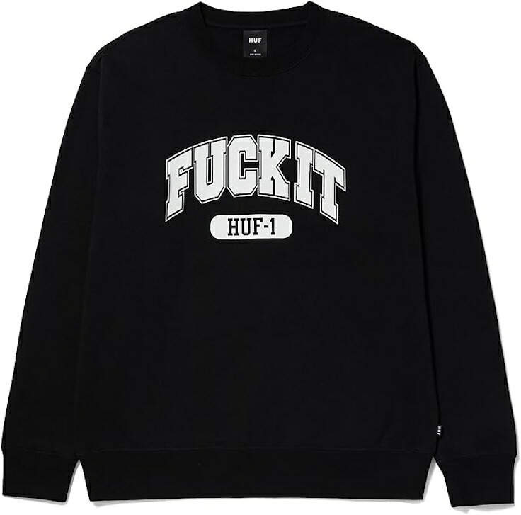 HUF Fuck It Crewneck Sweatshirt Black M 調教師 貨物輸送無料