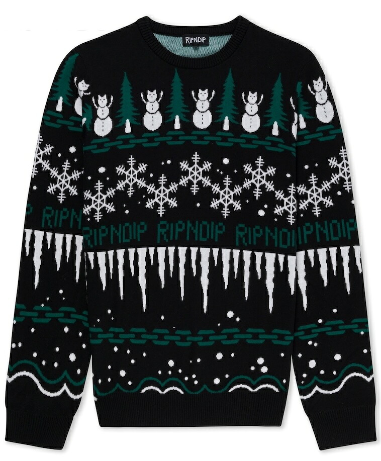 Ripndip HoHoHo Knit Sweater Black M セーター 送料無料|Hectarz