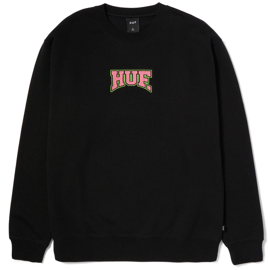 HUF Home Team Crewneck Sweatshirt Black M 調教師 貨物輸送無料