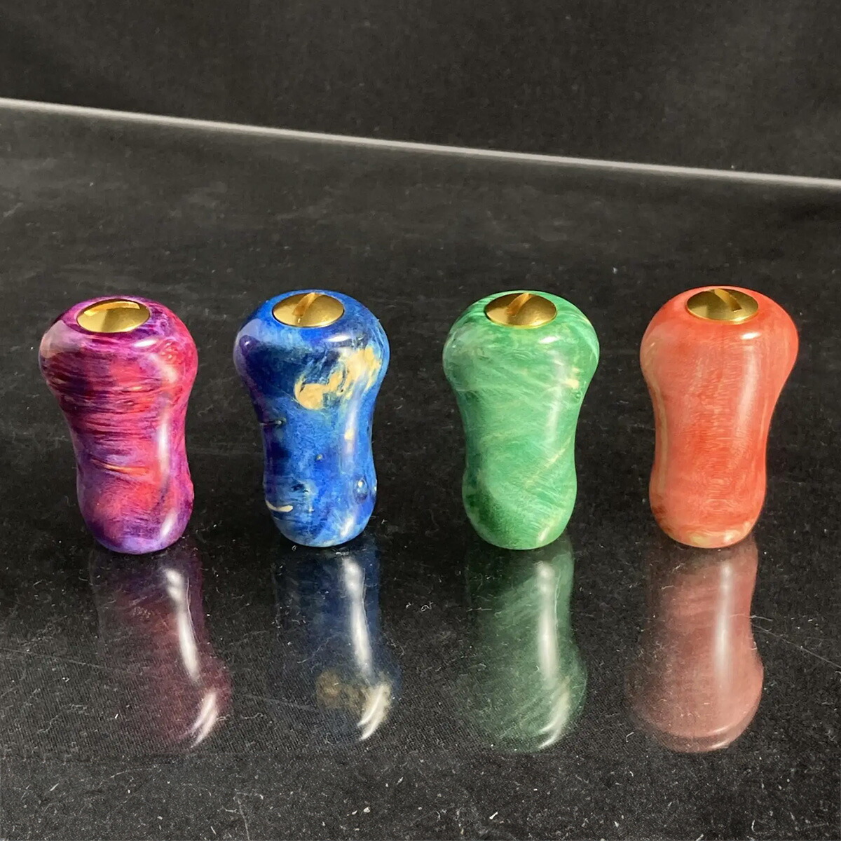 楽天市場】ダイワ用 ハンドル ノブ スタビライズドウッド 翡翠カラー