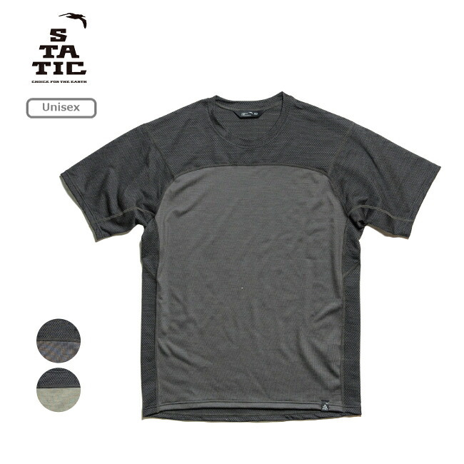 スタティック STATIC コードウール ショートスリーブ シャツ ユニセックス CHORD WOOL S/S SHIRTS Tシャツ 半袖 ウール 105202