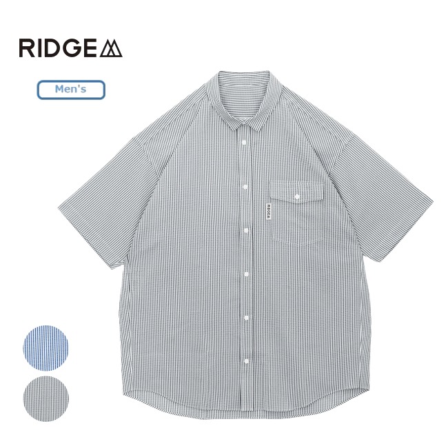 【先着限定最大7,500円OFFクーポン 7/18~】 リッジマウンテンギア RIDGE MOUNTAIN GEAR ベーシックショートスリーブシャツ ストライプ メンズ Basic Short Sleeve Shirt Stripe Ms アウトドア 半袖シャツ|GLAGH グラフ