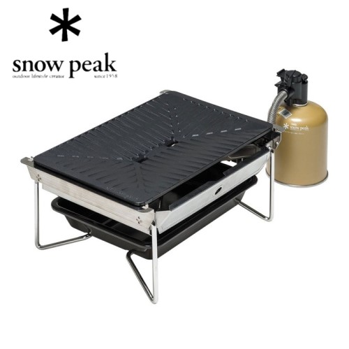 スノーピーク snow peak グリルバーナー 雪峰苑 焼肉グリル カセットコンロ 鋳鉄 プレート 減煙 卓上コンロ キャンプ アウトドア IGT対応 IGTスロット 防災 バーナー 南部鉄器風 蓄熱性 ステーキ 焼肉 減煙 ヘルシー調理 おうち焼肉 ギフト プレゼント キャンプ飯 ソロキャン|GLAGH グラフ