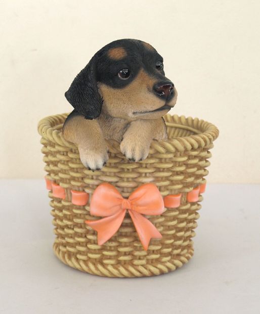 楽天市場】ミニチュアダックスフント 置物 オブジェ h6-234-rb 【送料