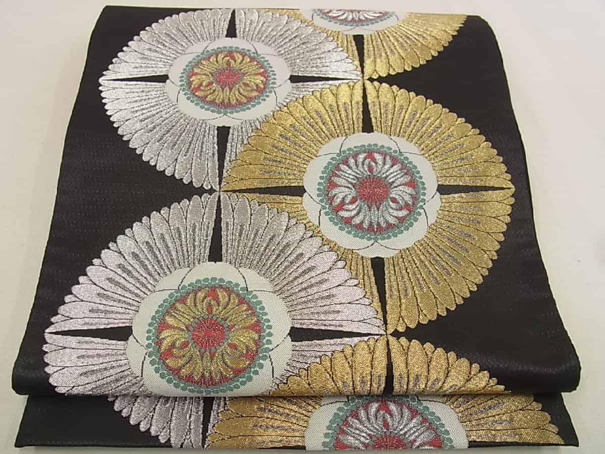 平和屋人間国宝 北村武資 煌彩錦 六通柄袋帯 花尽くし 金銀糸 逸品2s9742 和服