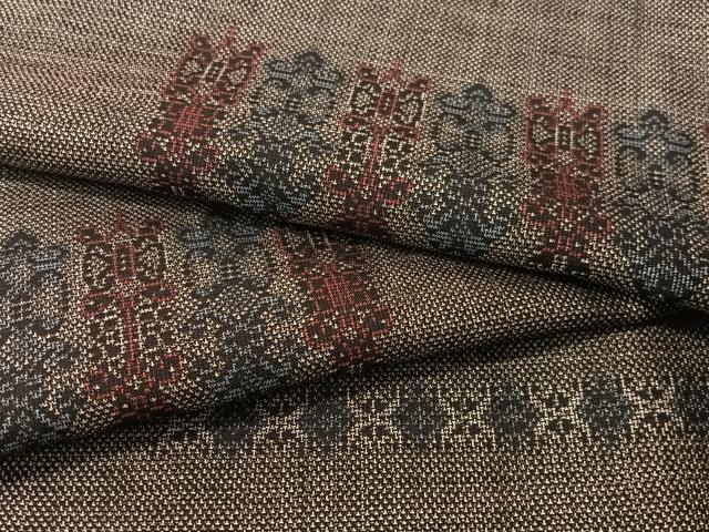 平和屋着物●本場大島紬 9マルキ 横段吉祥文 正絹 逸品 CABB5121vp