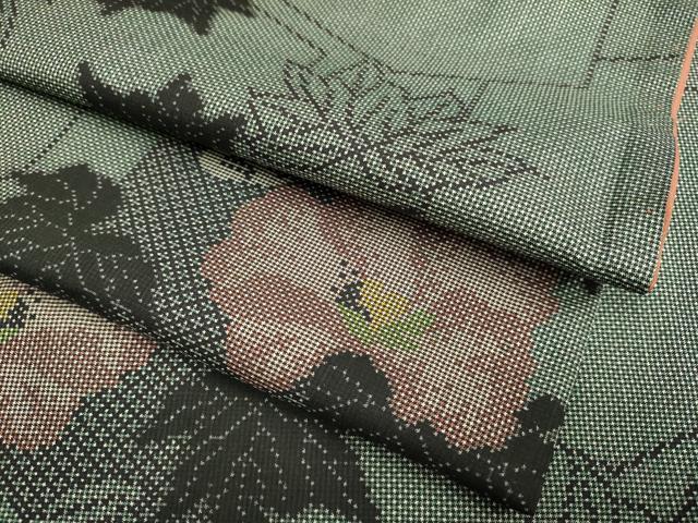 平和屋着物●本場大島紬　7マルキ　亀甲花文　正絹　逸品　DABA8960du｜平和屋