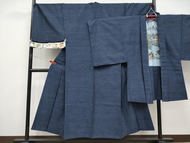 長閑やかさ屋お召しもの●御前上等 成人男性 発祥地結城玉紬 結織苑 合奏団 キングサイズ 杢 証紙・反端付き添い人 珠玉 CYAA4532s6