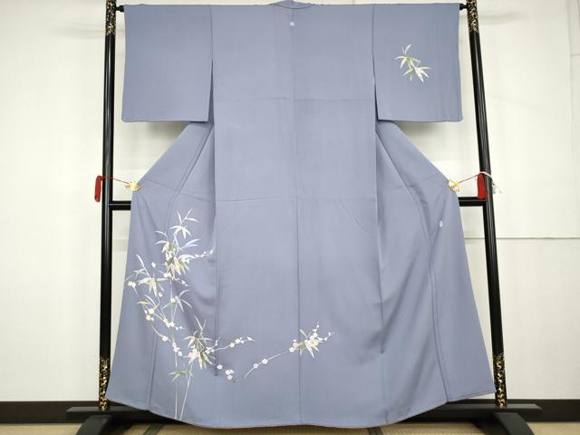 平和屋着物●本加賀友禅作家　南克治　訪問着　枝花文　正絹　逸品　AABK3525cs｜平和屋
