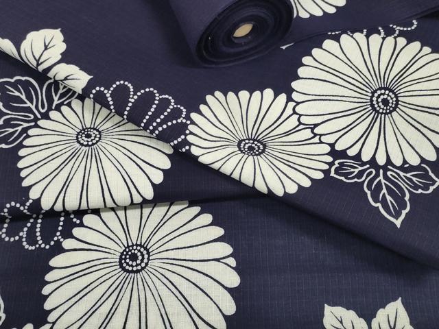 長閑やかさ屋御召しもの＊夏物 綿紅梅 浴衣 布切れ 着尺 菊 綿 珠玉 未当てはめる DABD8645zzz