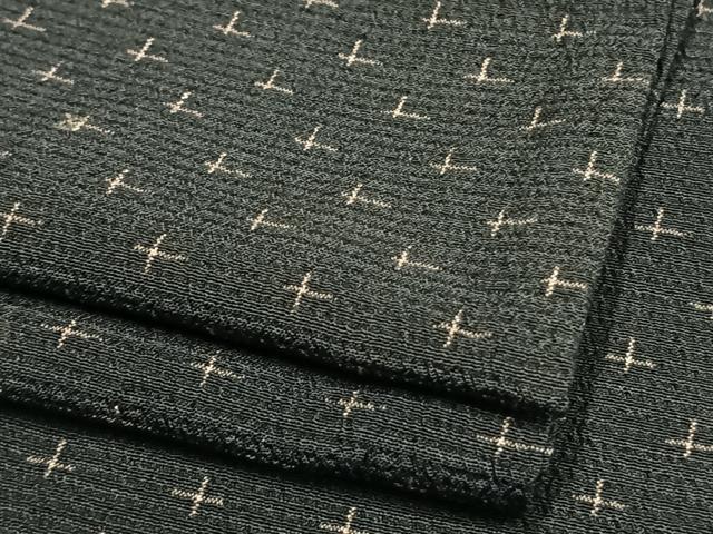 平和屋着物▽本塩沢 単衣 加絣 正絹 逸品 DAAV9993sf