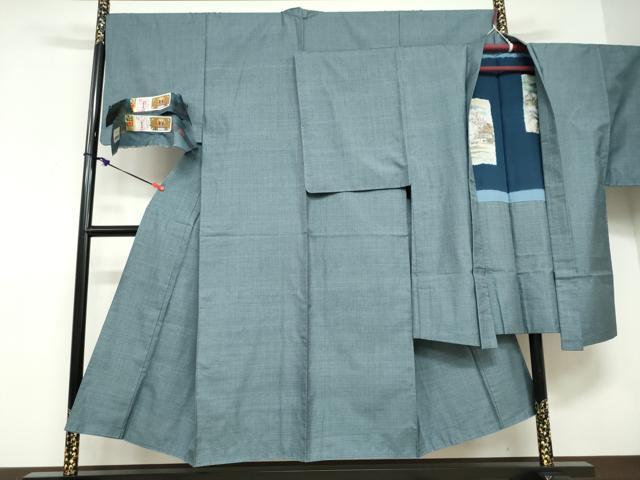 長閑やかさ屋お召しもの●成人男性 発祥地大島紬 合奏団 長羽織 100亀甲 総端っこ 証紙付き添い人 田中秋吉作 正絹 珠玉 DABD9340ud