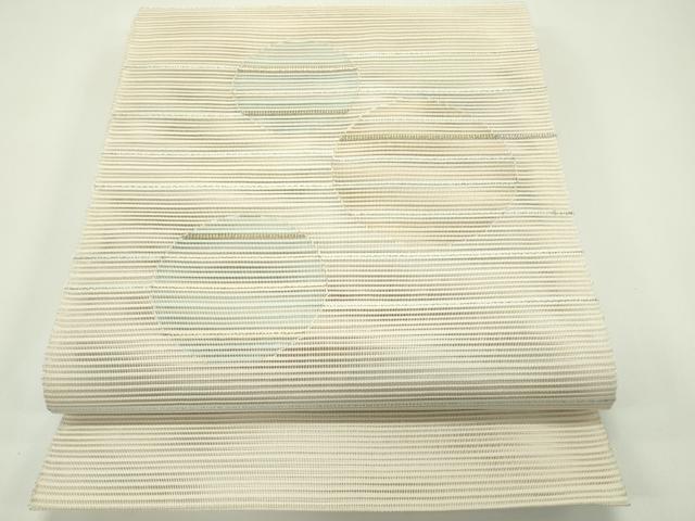 長閑やかさ屋お召しもの＊夏物 八寸名古屋帯 絽綴れ 横段丸文 現ナマ糸 正絹 珠玉 CABG7528rv