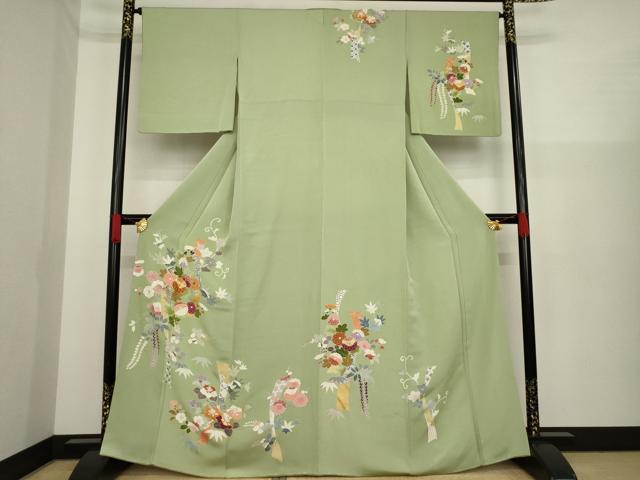 楽天市場】平和屋着物○創業460年・千總 訪問着 駒刺繍 流水花文 鬼