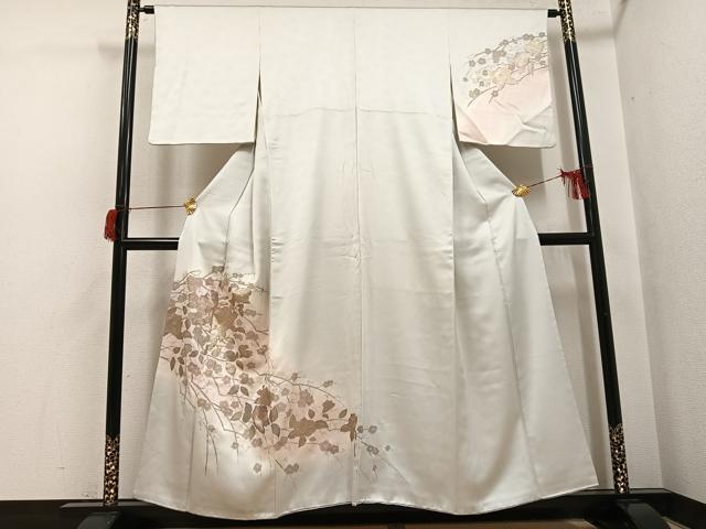 平和屋着物●訪問着　枝花文　暈し染め　金銀彩　正絹　逸品　AABH8360ph｜平和屋