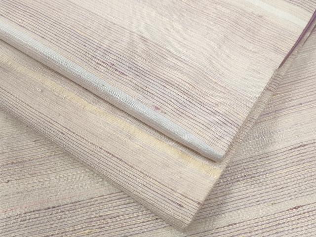 平和屋着物○紅花紬 米沢 間道 正絹 逸品 CAAS9353th