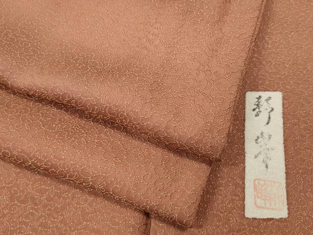 長閑やかさ屋御召しもの●飛び切りな小紋 絵描き物 唐草文 正絹 珠玉 CABD7494ut