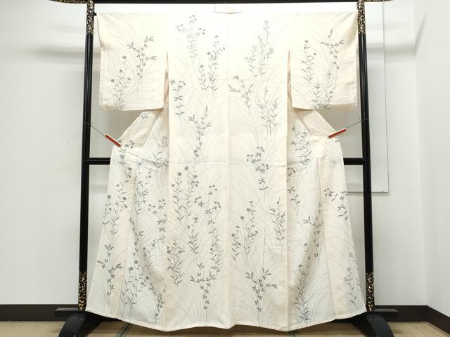 平和屋着物▽訪問着 単衣 草花文 正絹 逸品 CABG2447th|平和屋