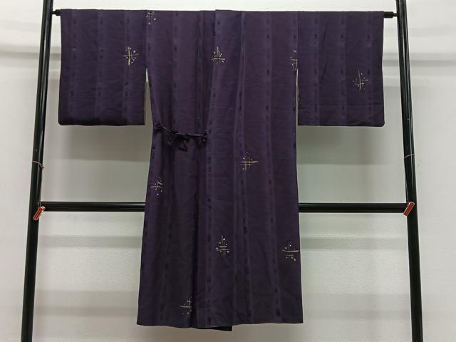 長閑やかさ屋御召しもの∞道中着 リヴァーシブル 抽象化紋 金彩 ロング丈 正絹 珠玉 CABE5122ua