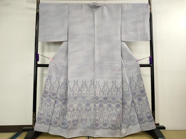 長閑やかさ屋中央局●飛び切り 菅原細工場 菅原結作 漢方染紬 短い訪問着 花唐草文 暈し染め 珠玉 未当て嵌める DZAB4091kh6