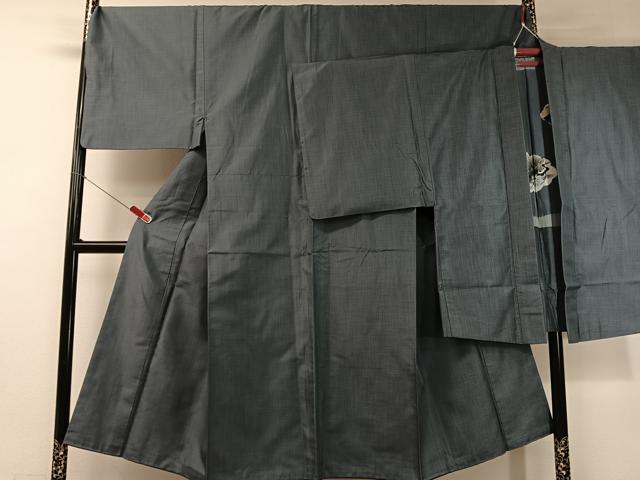 長閑やかさ屋御召しもの●成人男性 紬 合奏団 雨縞 正絹 珠玉 CABC9775vp