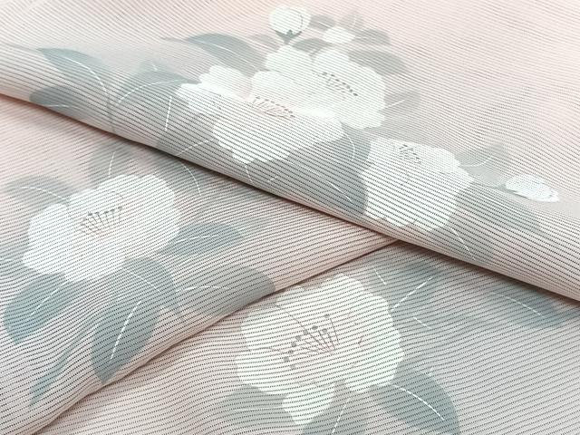 長閑やかさ屋お召しもの＊夏物 小紋 絽 顕花植物文 正絹 珠玉 CABH5585xi