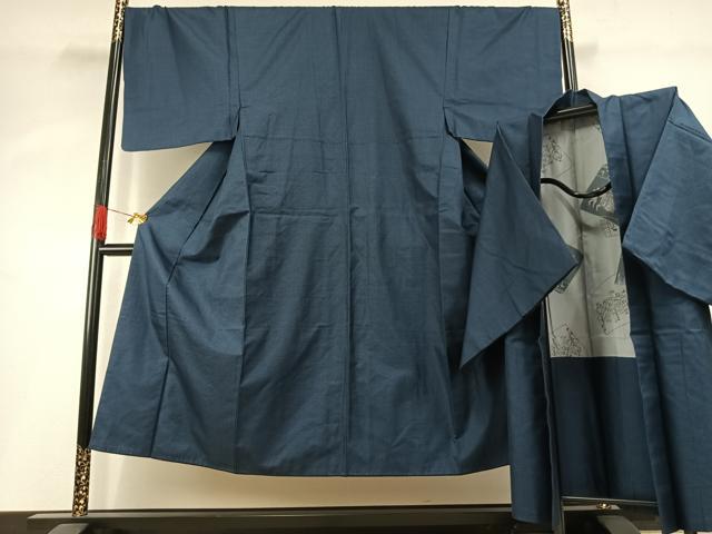 長閑やかさ屋御召しもの●成人男性 紬 合奏団 亀甲絣 正絹 珠玉 AABH4823fy