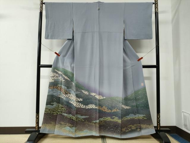 長閑やかさ屋御召しもの●十日町 高家 滝泰謹製 色留袖 刺しゅう 松竹梅花文 暈し染め 正絹 珠玉 CABE2280yc