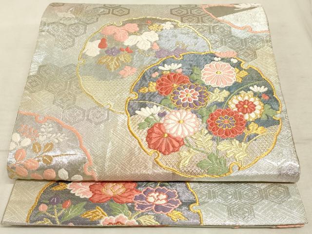 楽天市場】平和屋着物◎六通柄袋帯 唐織 平成織 雪輪花蝶文 金銀糸