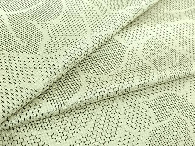 長閑やかさ屋お召しもの▽お召しもの 単衣 草葉文 正絹 珠玉 AABI7602jh