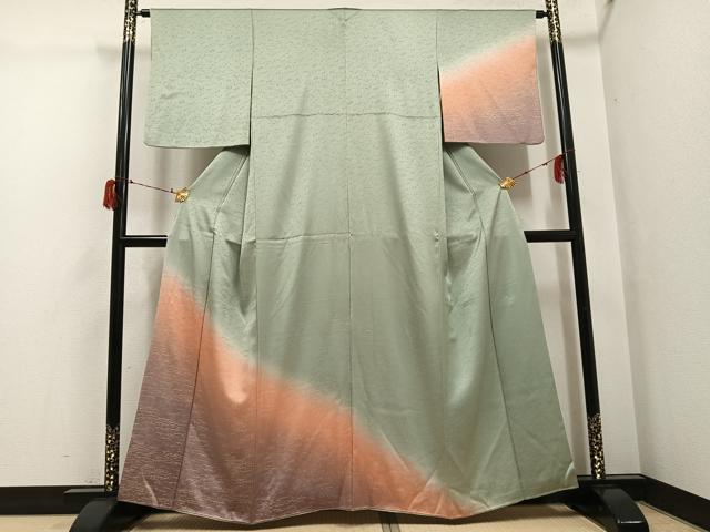 平和屋着物●金彩友禅 卓越技能者・名工・和田光正 訪問着 露芝文 暈し染め 金彩 正絹 逸品 AABG7553ph|平和屋