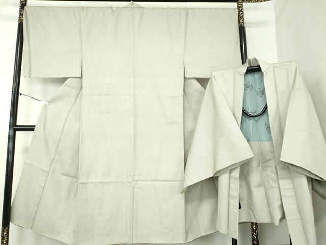長閑やかさ屋御召しもの●成人男性 紬 合奏団 キングサイズ 羽裏・毛の荒物ポンチ絵 120亀甲 総端っこ 正絹 珠玉 DABA1877ps