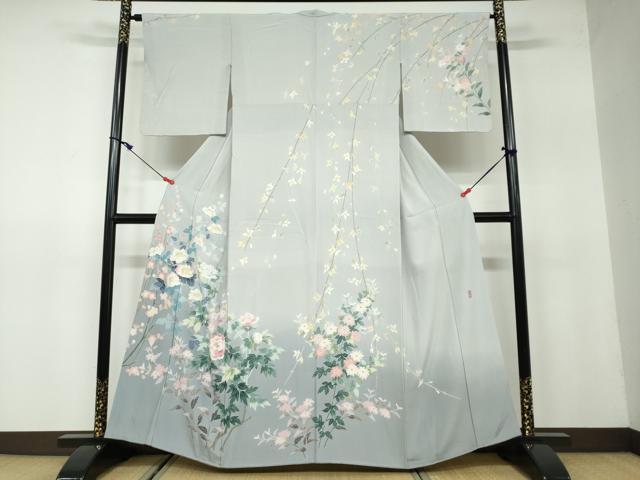 楽天市場】平和屋着物○十日町友禅作家 阿部佳雪 訪問着 枝花文 暈し