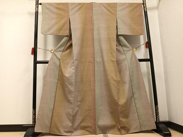 平和屋着物●上質な紬 間道 正絹 逸品 AABH0477ph|平和屋