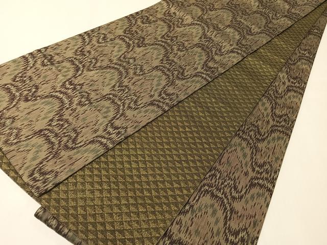 平和屋着物●両面　全通柄袋帯　太子間道　正絹　逸品　CABI4342vp｜平和屋