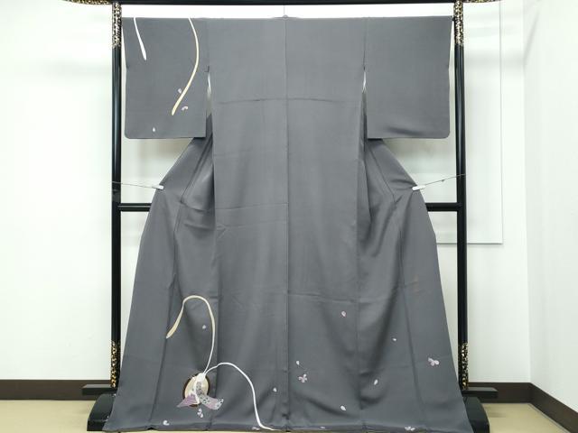 長閑やかさ屋中央局●御前上等 領域的あやつり人形師 辻村寿三郎 ジュサブロー 短い訪問着 兎 藤煤竹色地 珠玉 CZAA5598s6