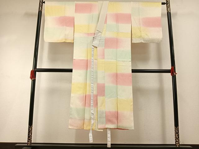 長閑やかさ屋御召しもの●長襦袢 袷 市松文様 正絹 珠玉 AABI1937fy