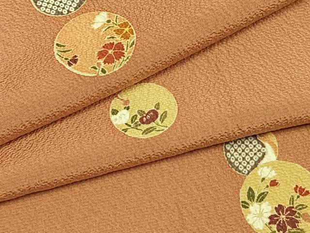 平和屋着物●青山みとも　小紋　花丸文　正絹　逸品　AABI1834fy｜平和屋