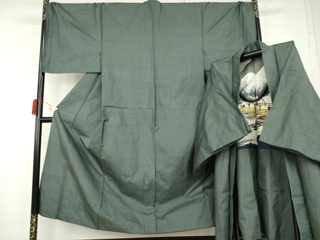 平和屋着物●男性　本場大島紬　アンサンブル　100亀甲　総詰め　キングサイズ　正絹　逸品　AABK4577cs｜平和屋