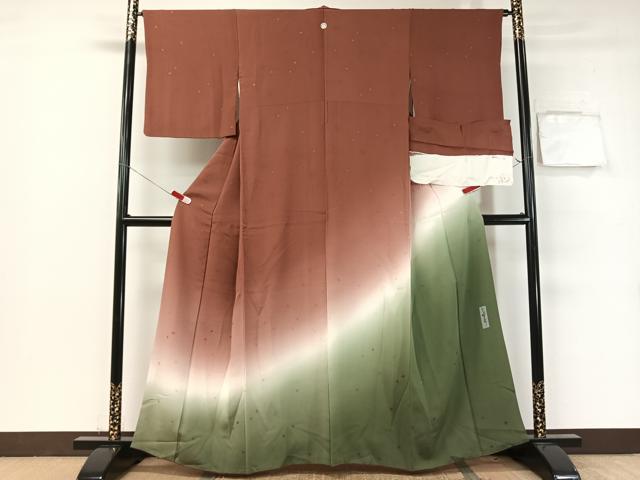 平和屋着物●世界的人形師　辻村寿三郎　ジュサブロー　色留袖　舞桜地紋　暈し染め　高島屋扱い　反端付き　正絹　逸品　CABB5032vp｜平和屋
