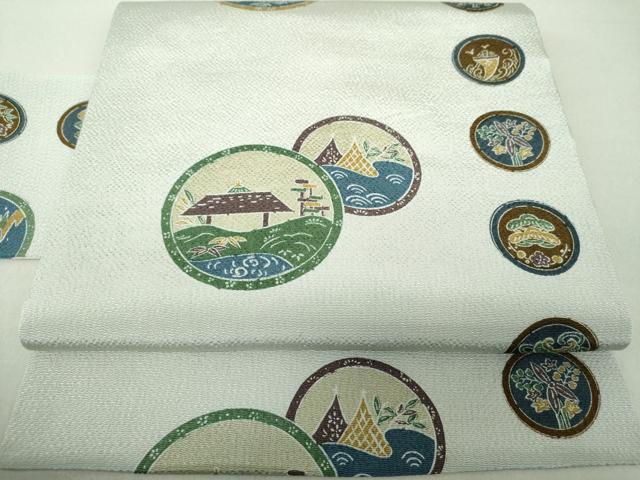 楽天市場】平和屋着物○全通柄九寸名古屋帯 型染 切嵌更紗花文 鬼しぼ